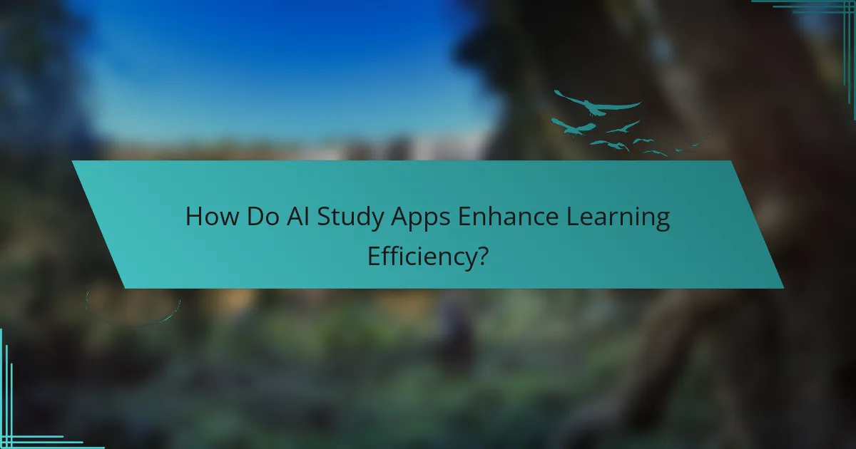 How Do AI Study Apps Enhance Learning Efficiency?