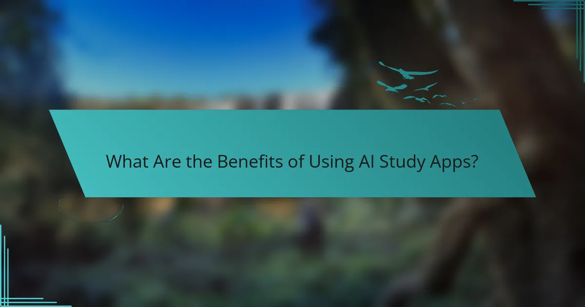 What Are the Benefits of Using AI Study Apps?