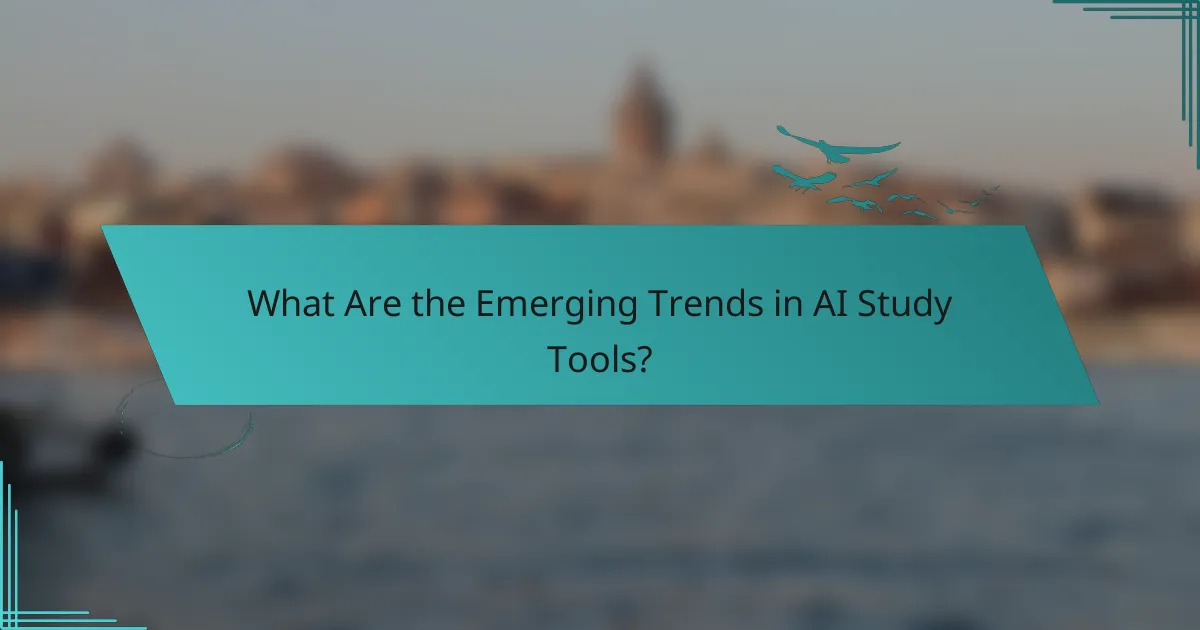 What Are the Emerging Trends in AI Study Tools?